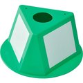 Global Industrial Inventory Control Cone W/ Dry Erase Decals, 10L x 10W x 5H, Green 412422